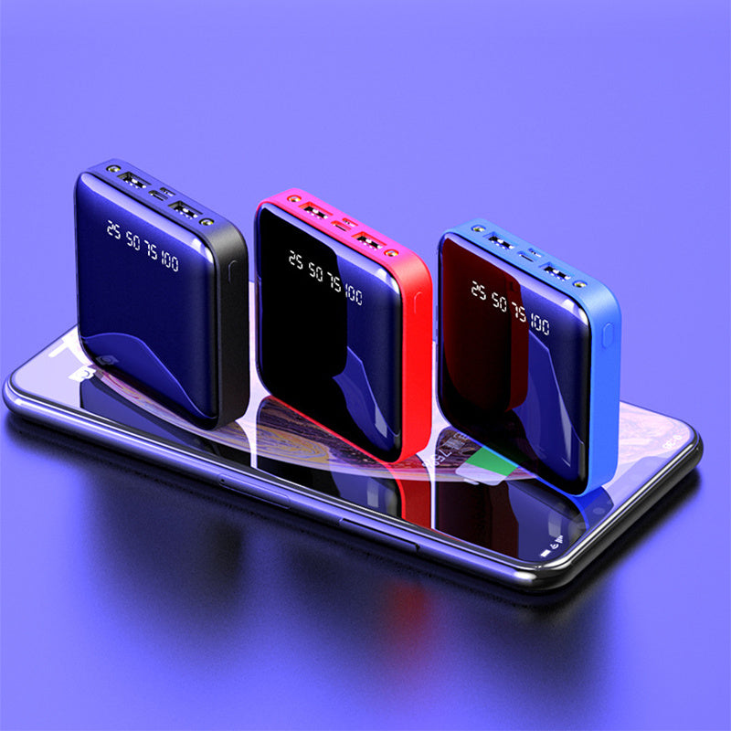 Mini 20000 mAh Taşınabilir Ayna Dijital Ekranlı Power Bank
