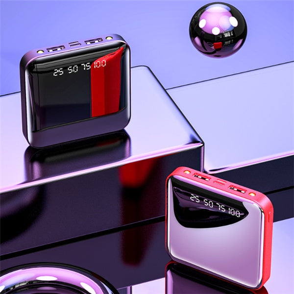 Mini 20000 mAh Taşınabilir Ayna Dijital Ekranlı Power Bank