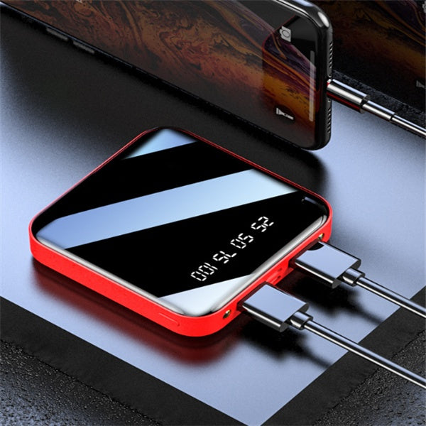 Mini 20000 mAh Taşınabilir Ayna Dijital Ekranlı Power Bank