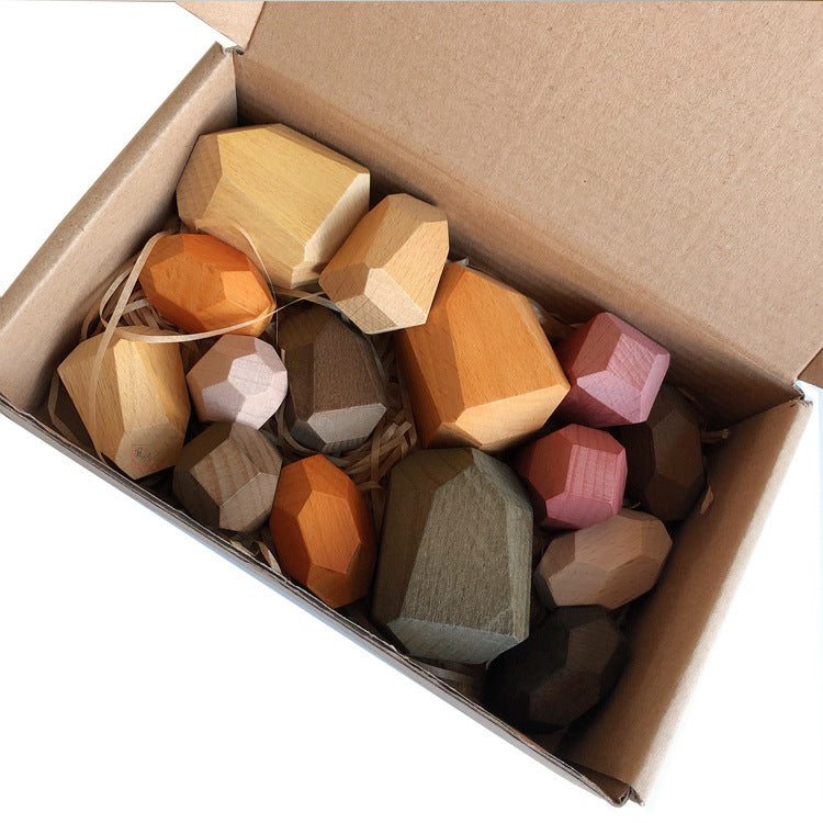 Renkli Taşlar Jenga – Erkek ve Kız Çocuklar için Simülasyon Taş Oyunu